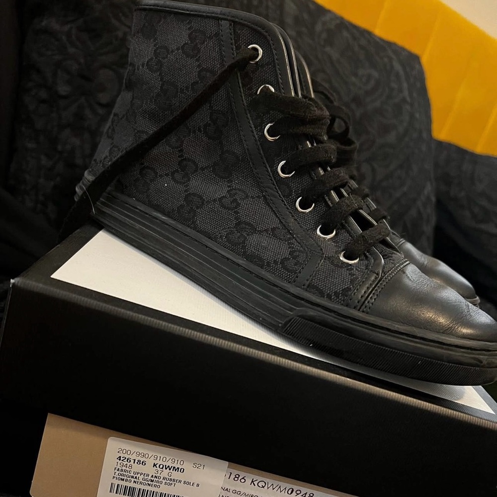 Black High-Top Sneakers